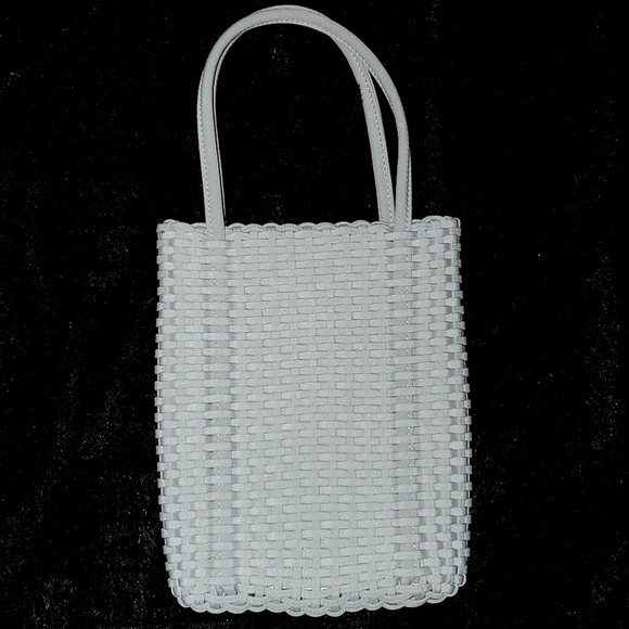 Nine West Gray Mini Woven Tote Bag - Picture 1 of 5
